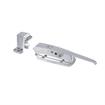 Picture of 3/4 to 1-5/8" Offset Polished Chrome Heavy Duty Walk-In Cooler Door Safety Latch with Cylinder Lock and Strike