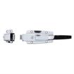 Picture of 3/4 to 1-5/8" Offset Polished Chrome Heavy Duty Walk-In Cooler Door Safety Latch with Cylinder Lock and Strike