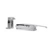 Picture of 1-5/8" to 2-1/2" Offset Polished Chrome Heavy Duty Walk-In Cooler Door Safety Latch with Cylinder Lock and Strike