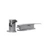 Picture of 1-5/8" to 2-1/2" Offset Polished Chrome Heavy Duty Walk-In Cooler Door Safety Latch with Cylinder Lock and Strike