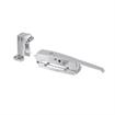 Picture of 1-5/8" to 2-1/2" Offset Polished Chrome Heavy Duty Walk-In Cooler Door Safety Latch with Cylinder Lock and Strike