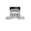 Picture of -1/8" To 3/8" Polished Chrome Adustable Strike For W38 Series Walk-In Cooler Door Safety Latch