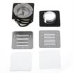 Picture of 5" x 5"  23 Watt 120 Volt Aluminum Heated Round Vent Port For 4" Thick Walk-In Freezers