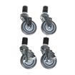 Picture of Caster Kit, Medium Duty 1-5/8" Expanding Stem Caster With 5" Gray Polyurethane Wheel, 2 Brake And 2 Non-Brake In Retail Box