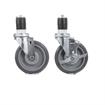 Picture of Caster Kit, Medium Duty 1-5/8" Expanding Stem Caster With 5" Gray Polyurethane Wheel, 2 Brake And 2 Non-Brake In Retail Box