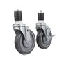 Picture of Caster Kit, Medium Duty 1-5/8" Expanding Stem Caster With 5" Gray Polyurethane Wheel, 2 Brake And 2 Non-Brake In Retail Box