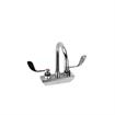Picture of Encore 4" OC Wall Mount Faucet Ceramic Valves with 6" Swivel Gooseneck Spout and 4" Wrist Blade Handles