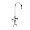 Picture of Encore® Brass Chrome Plated Double Pantry Faucet with 8" Swivel Gooseneck Spout and Ceramic Valves