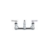 Picture of Encore® 8" OC. Brass Chrome Plated Wall Mount Faucet Ceramic Valves with 8" Swivel Cast Spout