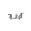Picture of Encore® 8" OC. Brass Chrome Plated Wall Mount Faucet Ceramic Valves with 8" Swivel Cast Spout
