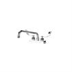 Picture of Encore 4" OC Deck Mount Faucet Ceramic Valves with 12" Swivel Spout with 4" Wrist Blade Handles