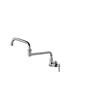 Picture of Encore® Brass Chrome Plated Single Wall Mount Faucet Ceramic Valves with Double Jointed 18" Swivel Spout and Pot Filler End