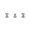 Picture of Encore® Adjustable Widespread Deck Mount Faucet Ceramic Valves POP Up Hole with 5" Cast Spout and Cross Handles