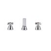 Picture of Encore® Adjustable Widespread Deck Mount Faucet Ceramic Valves POP Up Hole with 5" Cast Spout and Cross Handles
