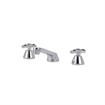 Picture of Encore® Adjustable Widespread Deck Mount Faucet Ceramic Valves POP Up Hole with 5" Cast Spout and Cross Handles