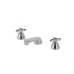 Picture of Encore® Adjustable Widespread Deck Mount Faucet Ceramic Valves POP Up Hole with 5" Cast Spout and Cross Handles