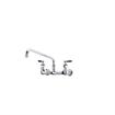 Picture of Encore® 8" OC. Brass Chrome Plated Wall Mount Faucet with 14" Swivel Spout, Retail Packaging