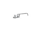 Picture of Encore® 8" OC. Brass Chrome Plated Wall Mount Faucet Ceramic Valves with 16" Swivel Spout, Retail Packaging