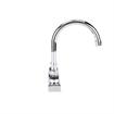 Picture of Encore 4" OC Deck Mount Faucet Ceramic Valves with 6" Swivel Gooseneck Spout and 4" Wrist Blade Handles, retail Packaging