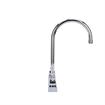 Picture of Encore 8" OC Deck Mount Faucet Ceramic Valves with 8-1/2" Swivel Gooseneck Spout and 4" Wrist Blade Handles, Retail Packaging