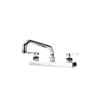 Picture of Encore® 4" OC Wall Mount Faucet with 6" Swivel Spout and Lever Handles, Retail Packaging