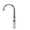 Picture of Encore® 8" OC Brass Chrome Plated Deck Mount Faucet Ceramic Valves with 6" Swivel Gooseneck Spout, Retail Packaging