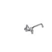 Picture of Encore® Brass Chrome Plated Single Wall Mount Faucet with 18" Swivel Spout and Lever Handles, Retail Packaging