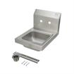Picture of Encore Wall Mount Type 304 Series Stainless Steel Hand Sink 14" x 10" x 5" Deep with 4" OC Holes, Double side splash and KHS15-4000 Faucet