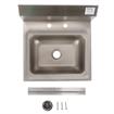 Picture of Encore® Wall Mount Type 304 Series Stainless Steel Hand Sink 4" OC Deck Mount Holes 14" x 10" x 5" Deep Less Side Splash