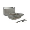 Picture of Encore® Wall Mount Type 304 Series Stainless Steel Hand Sink 4" OC Deck Mount Holes 14" x 10" x 5" Deep Less Side Splash
