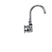 Picture of Encore® 8" OC. Brass Chrome Plated Wall Mount Faucet Ceramic Valves with 6" Swivel Gooseneck Spout, Retail Packaging