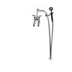 Picture of Encore® 4" OC. Brass Chrome Plated Elevated Deck Mount Utility Spray Assembly Angled Spray Head Vacuum Breaker and 72" Hose