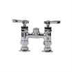 Picture of 4" OC Encore  Brass Chrome Plated Elevated Deck Mount Faucet (Body Only with Couplings for Pre-Rinse Riser, Retail Packaging)