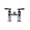 Picture of 4" OC Encore  Brass Chrome Plated Elevated Deck Mount Faucet (Body Only with Couplings for Pre-Rinse Riser, Retail Packaging)