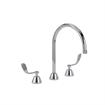 Picture of Encore® Adjustable Widespread Deck Mount Faucet with Rigid 8-1/2" Gooseneck Spout and 4" Wrist Blade Handles