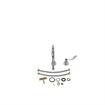 Picture of Encore® Adjustable Widespread Deck Mount Faucet with Rigid 8-1/2" Gooseneck Spout and 4" Wrist Blade Handles