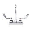 Picture of Encore 4" OC Deck Mount Faucet Ceramic Valves with 3-1/2" Swivel Gooseneck Spout with 4" Wrist Blade Handles, Retail Packaging