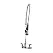 Picture of Encore® 8" OC. Brass Chrome Plated Wall Mount Pre Rinse Assembly Compression Valves with 12" Add On Faucet, Retail Packaging