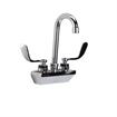 Picture of Encore® 4" OC Wall Mount Faucet with 3-1/2" Swivel Gooseneck Spout, 4" Wrist Blade Handles, Retail Packaging
