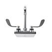 Picture of Encore® 4" OC Wall Mount Faucet with 3-1/2" Swivel Gooseneck Spout, 4" Wrist Blade Handles, Retail Packaging