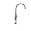 Picture of Encore® 4" OC Brass Chrome Plated Elevated Deck Mount Faucet with 6" Swivel Gooseneck Spout, Lever Handles and Retail Packaging