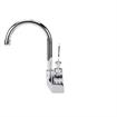 Picture of Encore® Brass Chrome Plated 4" OC Deck Mount Faucet Ceramic Valves with 6" Swivel Gooseneck Spout 4" Wrist Blade Handles