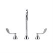 Picture of Encore® Adjustable Widespread Deck Mount Faucet Ceramic Valves with Rigid 8-1/2" Gooseneck Spout and 4" Wrist Blade Handles