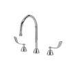 Picture of Encore® Adjustable Widespread Deck Mount Faucet Ceramic Valves with Rigid 8-1/2" Gooseneck Spout and 4" Wrist Blade Handles
