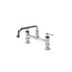Picture of Encore® 8" OC Brass Chrome Plated Deck Mount Faucet Ceramic Valves with 14" Swivel  Spout