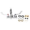 Picture of TOP-LINE® 4" OC Deck Mount Faucet Ceramic Valves 4" Wrist Blade Handles with 6" Swivel Gooseneck Spout