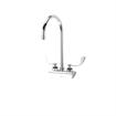 Picture of Encore 4" OC Wall Mount Faucet Ceramic Valves with 8-1/2" Swivel Gooseneck Spout and 4" Wrist Blade Handles