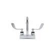 Picture of Encore® Brass Chrome Plated 4" OC Centerset Deck Mount Faucet with 3-1/2" Rigid Gooseneck Spout and 4" Wrist Blade Handles