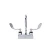 Picture of Encore® Brass Chrome Plated 4" OC Centerset Deck Mount Faucet with 3-1/2" Rigid Gooseneck Spout and 4" Wrist Blade Handles