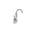 Picture of Encore® Brass Chrome Plated 4" OC Centerset Deck Mount Faucet with 3-1/2" Rigid Gooseneck Spout and 4" Wrist Blade Handles